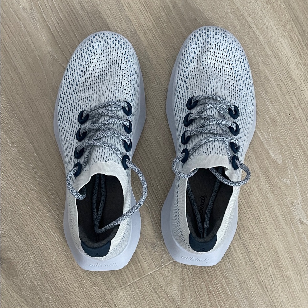 Allbirds Men's White, Grey and Blue Sneakers